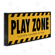 Stephanie Workman Marrott | Play Zone Caution Children Construction Sign Yellow Black