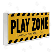 Stephanie Workman Marrott | Play Zone Caution Children Construction Sign Yellow Black