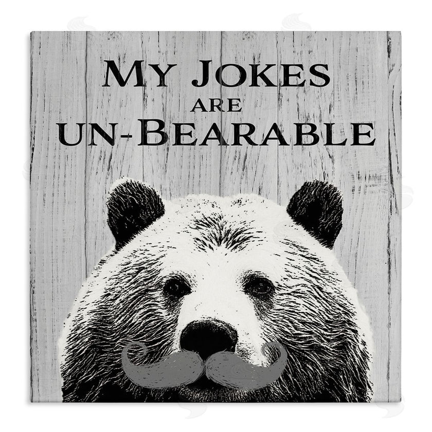 SD Graphics Studio | My Jokes are Un-Bearable Pun Animal Mustache