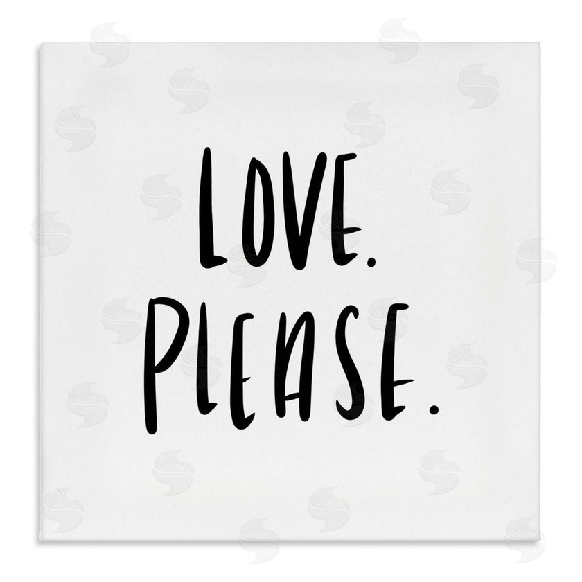 SD Graphics Studio | Love Please Sentiments Minimal Black White Typography
