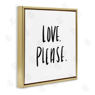 SD Graphics Studio | Love Please Sentiments Minimal Black White Typography