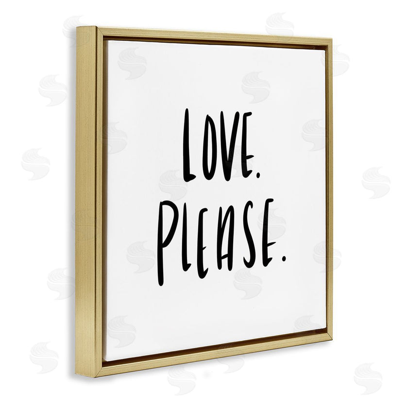 SD Graphics Studio | Love Please Sentiments Minimal Black White Typography