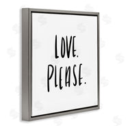 SD Graphics Studio | Love Please Sentiments Minimal Black White Typography