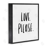 SD Graphics Studio | Love Please Sentiments Minimal Black White Typography