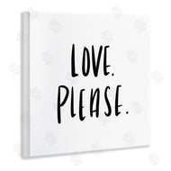SD Graphics Studio | Love Please Sentiments Minimal Black White Typography