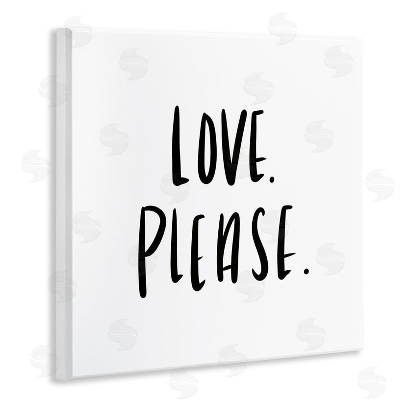 SD Graphics Studio | Love Please Sentiments Minimal Black White Typography