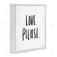 SD Graphics Studio | Love Please Sentiments Minimal Black White Typography