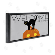 Nicholas Biscardi | Welcome Trick Or Treaters Halloween Cat Pumpkin