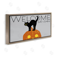 Nicholas Biscardi | Welcome Trick Or Treaters Halloween Cat Pumpkin