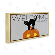 Nicholas Biscardi | Welcome Trick Or Treaters Halloween Cat Pumpkin