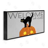 Nicholas Biscardi | Welcome Trick Or Treaters Halloween Cat Pumpkin