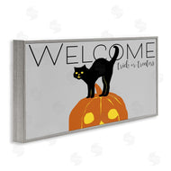 Nicholas Biscardi | Welcome Trick Or Treaters Halloween Cat Pumpkin