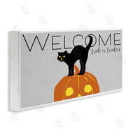 Nicholas Biscardi | Welcome Trick Or Treaters Halloween Cat Pumpkin