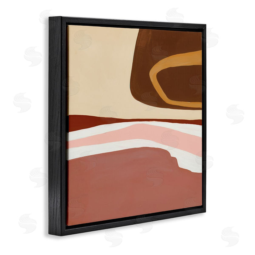 Ruth Fromstein | Terracotta Abstract Landscape Fluid Shape Composition