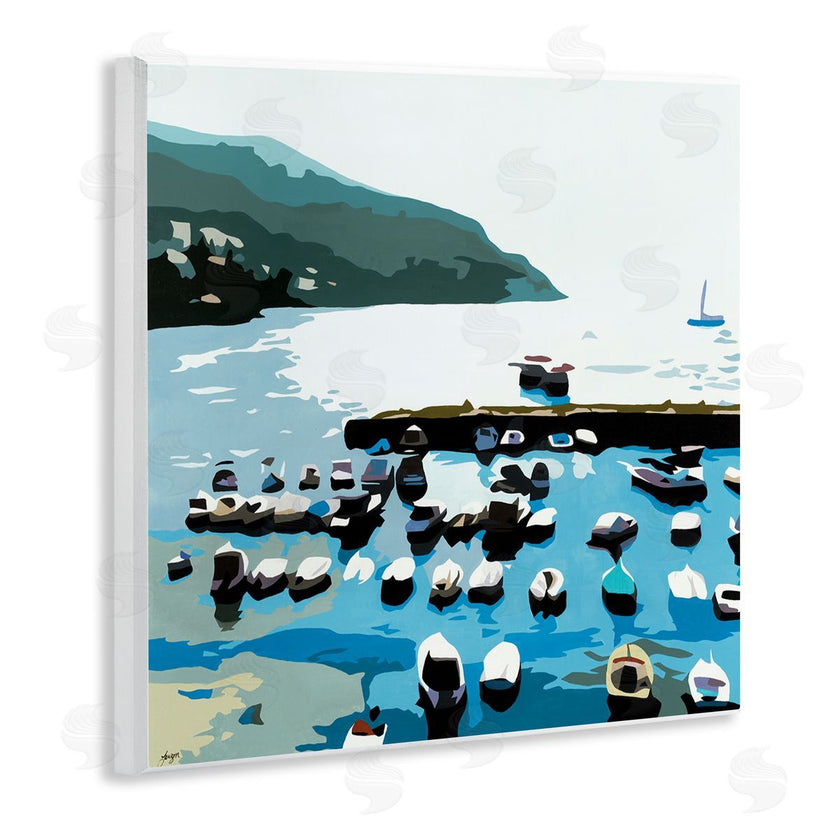 Beth Ann Lawson | Boating Docks at Lake Soft Edge Nautical Landscape