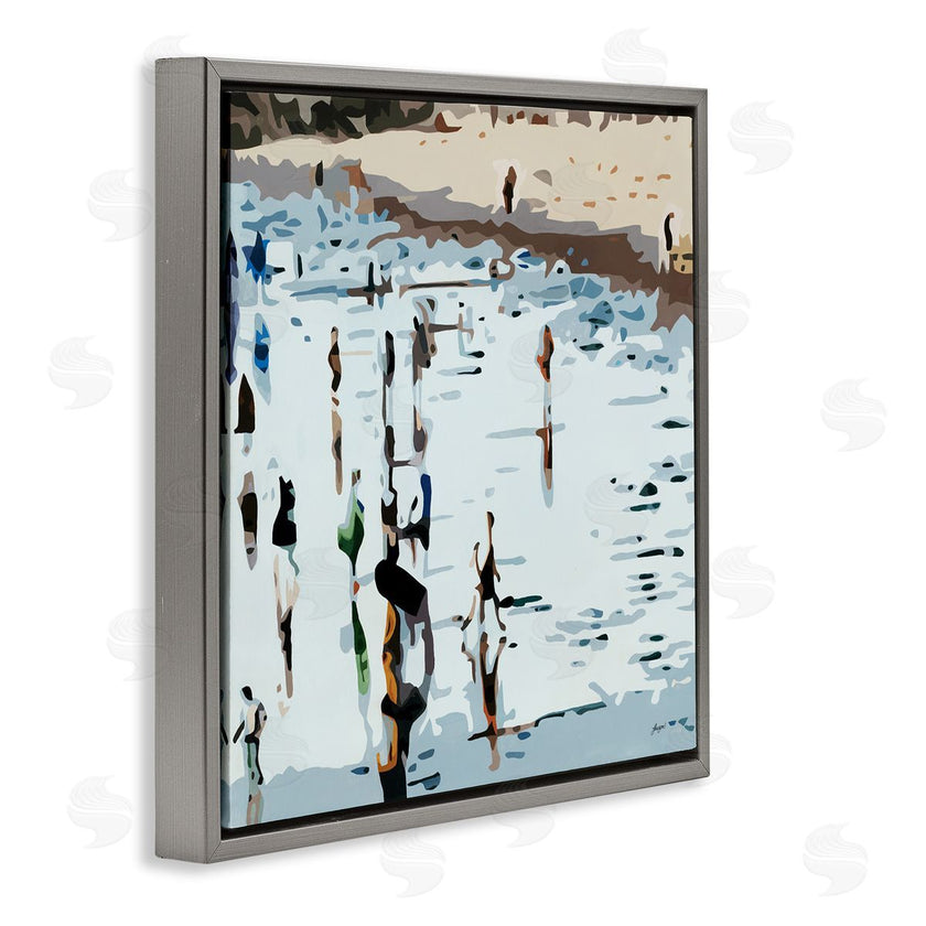 Beth Ann Lawson | People Standing on Coastline Nautical Beach Landscape