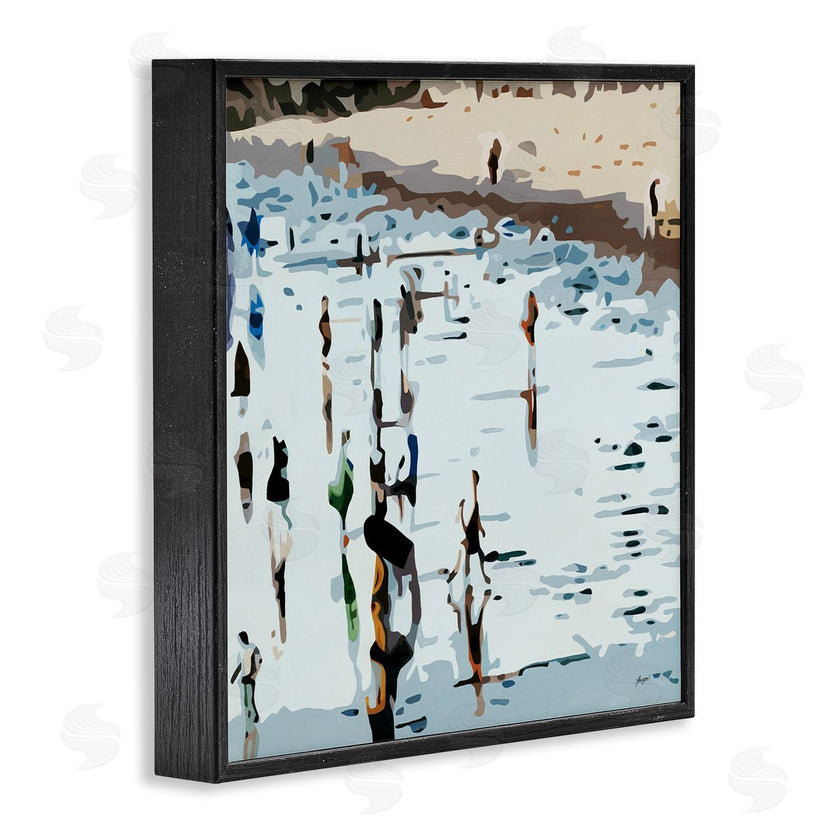 Beth Ann Lawson | People Standing on Coastline Nautical Beach Landscape