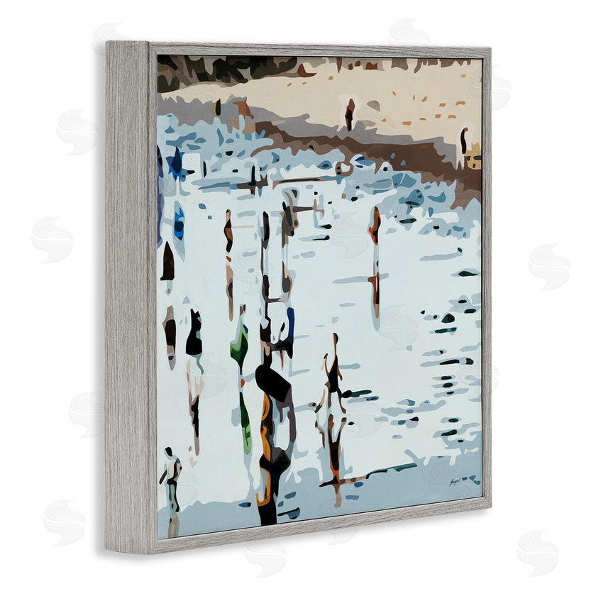 Beth Ann Lawson | People Standing on Coastline Nautical Beach Landscape