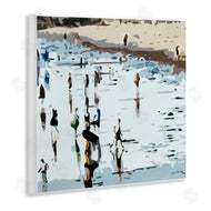 Beth Ann Lawson | People Standing on Coastline Nautical Beach Landscape