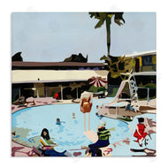 Beth Ann Lawson | People Lounging at Pool Party Tropical Scenery