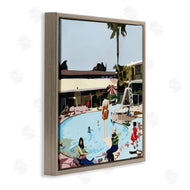 Beth Ann Lawson | People Lounging at Pool Party Tropical Scenery