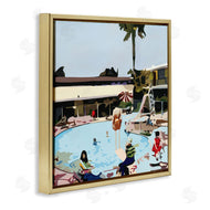 Beth Ann Lawson | People Lounging at Pool Party Tropical Scenery