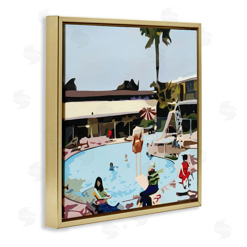 Beth Ann Lawson | People Lounging at Pool Party Tropical Scenery