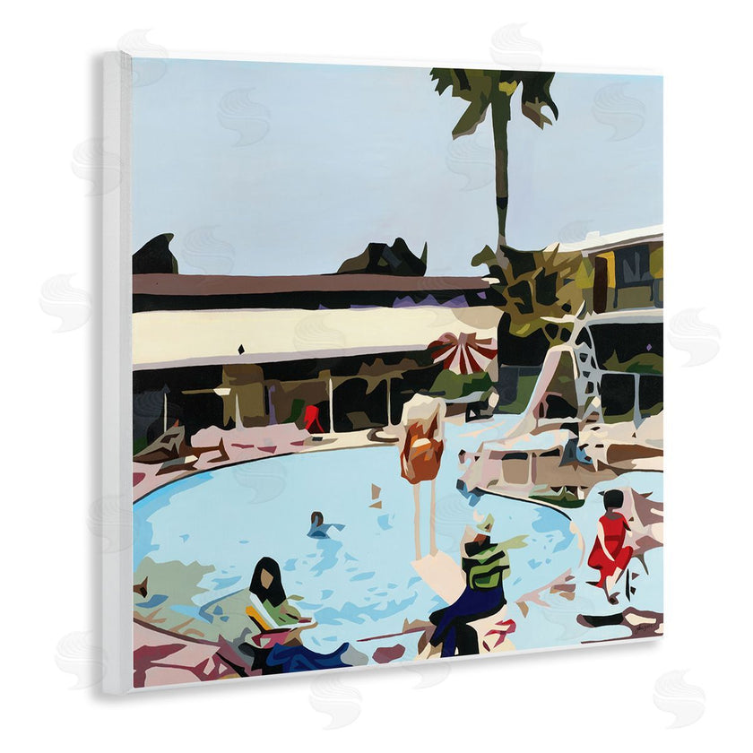 Beth Ann Lawson | People Lounging at Pool Party Tropical Scenery