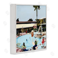 Beth Ann Lawson | People Lounging at Pool Party Tropical Scenery