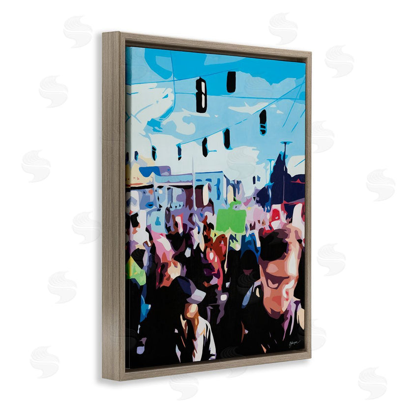 Beth Ann Lawson | People Parading in Street Soft Edge Abstraction
