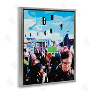 Beth Ann Lawson | People Parading in Street Soft Edge Abstraction