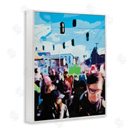 Beth Ann Lawson | People Parading in Street Soft Edge Abstraction