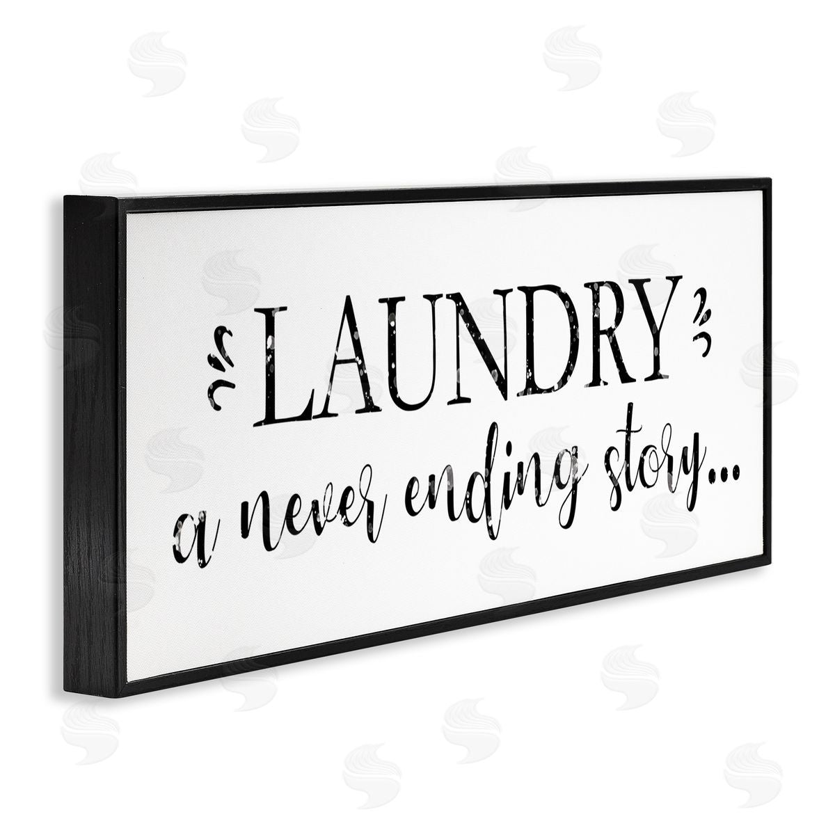 Victoria Brown Laundry Never Ending Story Expression Cleaning Phrase Black Framed Giclee Wall Art