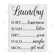 Victoria Brown | Laundry Room Schedule Humorous Cleaning Priorities