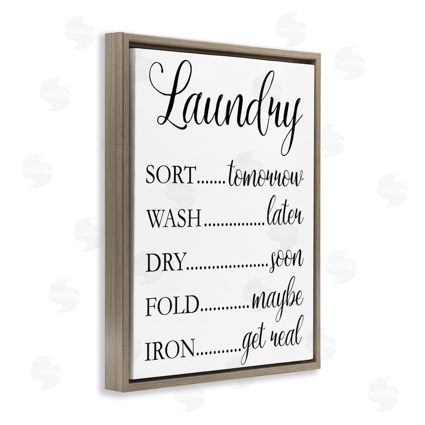 Victoria Brown | Laundry Room Schedule Humorous Cleaning Priorities