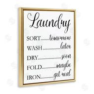 Victoria Brown | Laundry Room Schedule Humorous Cleaning Priorities