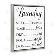 Victoria Brown | Laundry Room Schedule Humorous Cleaning Priorities