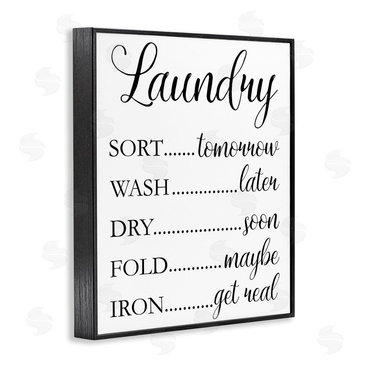 Victoria Brown Laundry Room Schedule Humorous Cleaning Priorities Black Framed Giclee Wall Art