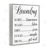 Victoria Brown | Laundry Room Schedule Humorous Cleaning Priorities