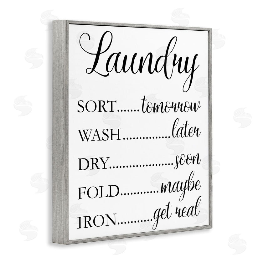 Victoria Brown | Laundry Room Schedule Humorous Cleaning Priorities