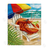 Shari Warren | Lobster in Beach Chair Drinking Margarita