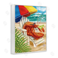 Shari Warren | Lobster in Beach Chair Drinking Margarita