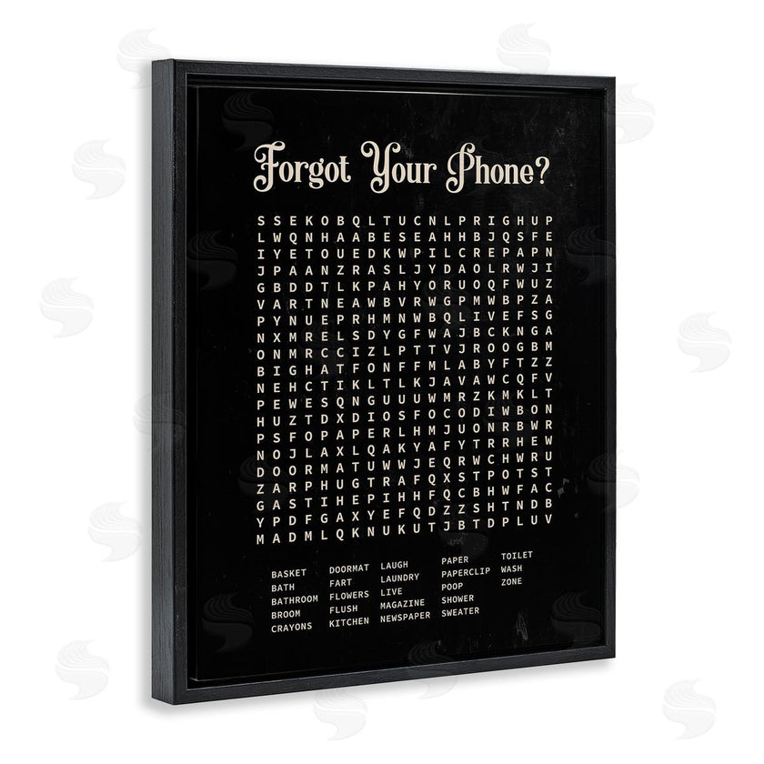 Lettered and Lined | Forgot Your Phone Crossword Activity Distressed Black
