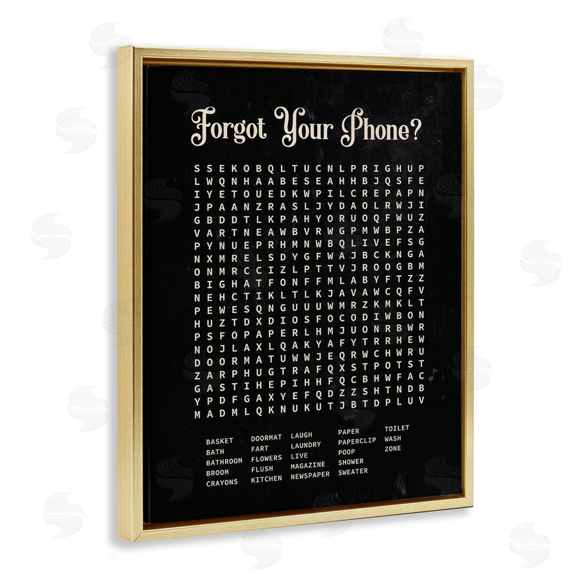 Lettered and Lined | Forgot Your Phone Crossword Activity Distressed Black