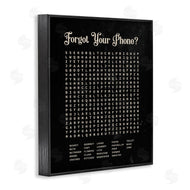 Lettered and Lined | Forgot Your Phone Crossword Activity Distressed Black