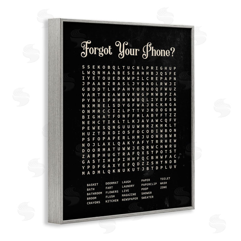 Lettered and Lined | Forgot Your Phone Crossword Activity Distressed Black