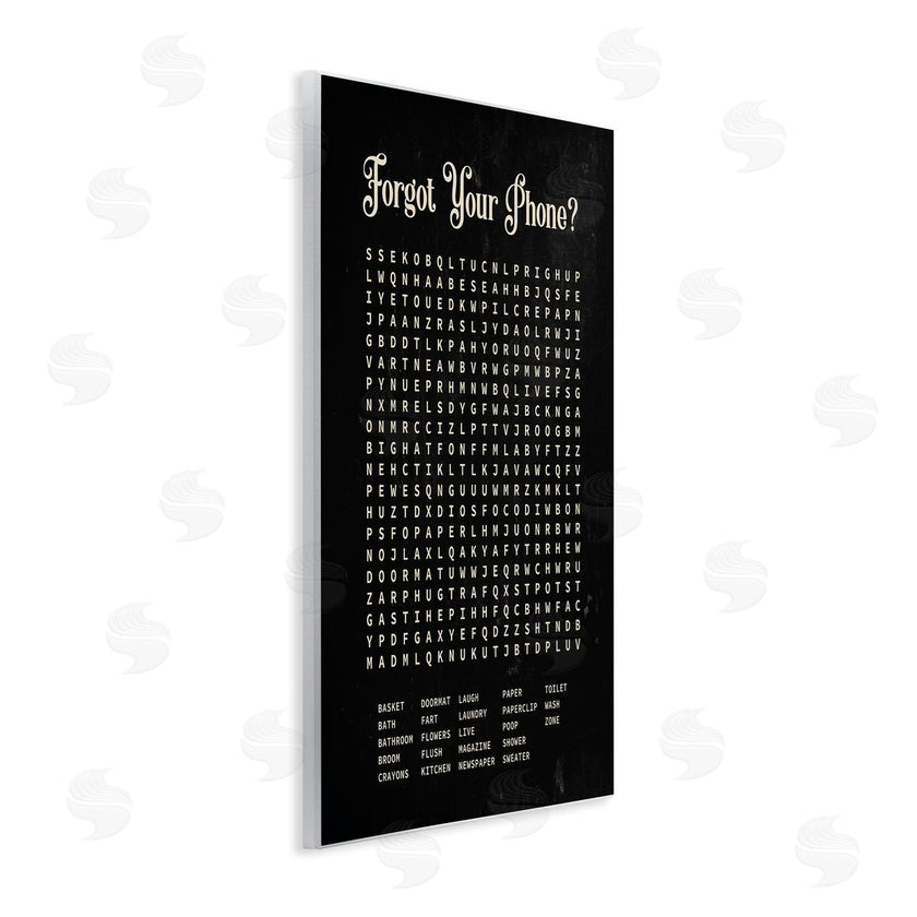 Lettered and Lined | Forgot Your Phone Crossword Activity Distressed Black
