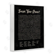 Lettered and Lined | Forgot Your Phone Crossword Activity Distressed Black