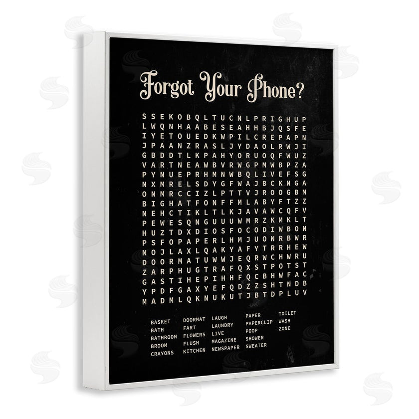 Lettered and Lined | Forgot Your Phone Crossword Activity Distressed Black