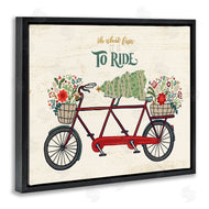 Zirkus Design | Oh What Fun Christmas Sentiments Red Tandem Bicycle